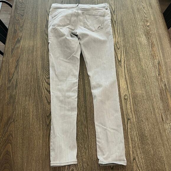 Express Jeans Womens Legging Mid Rise Stretch Denim Cotton Blend Light Grey Sz 6 - Picture 7 of 11
